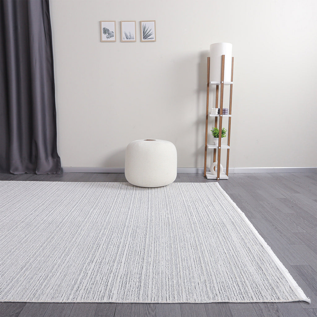 Chenille Woven Rug // White