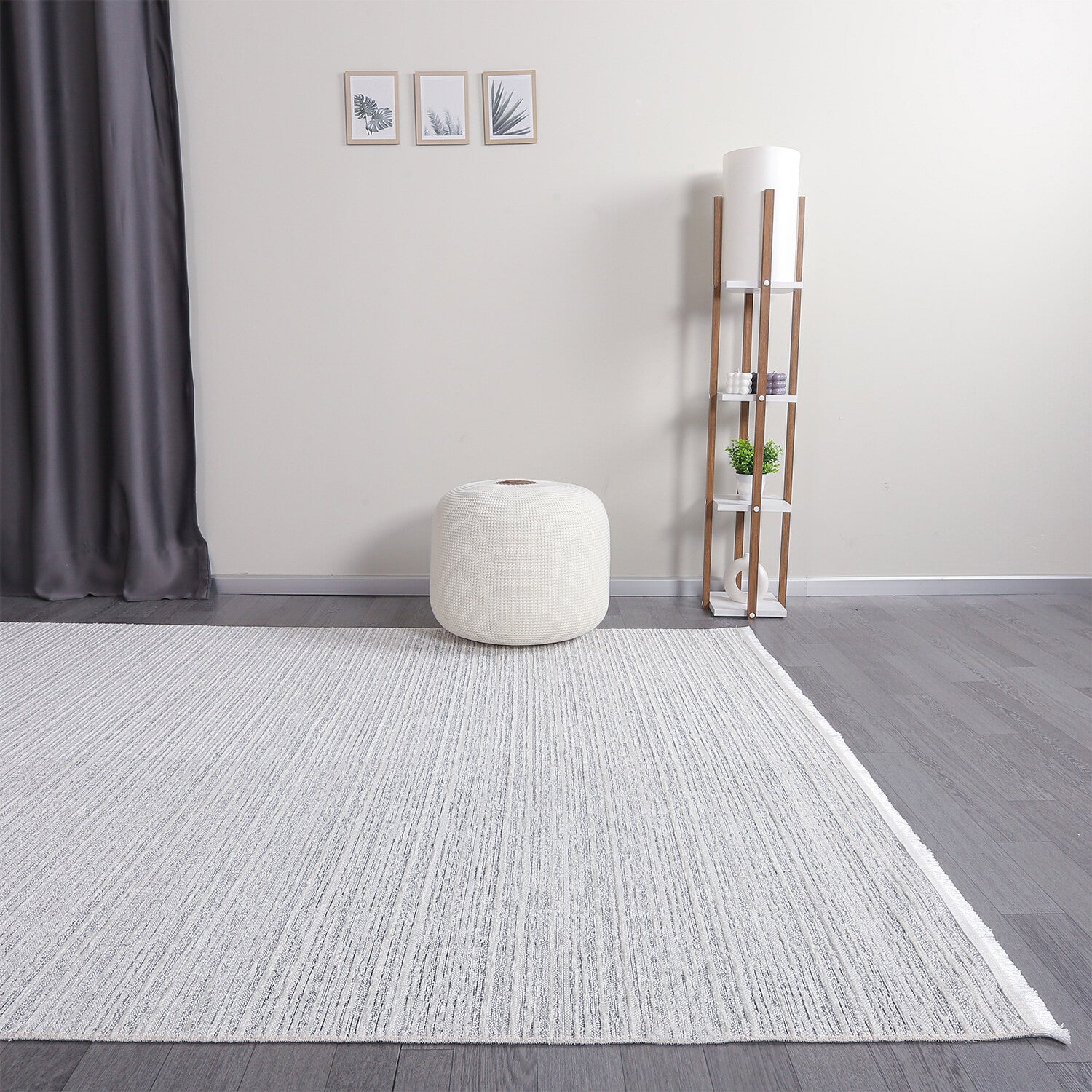Chenille Woven Rug // White