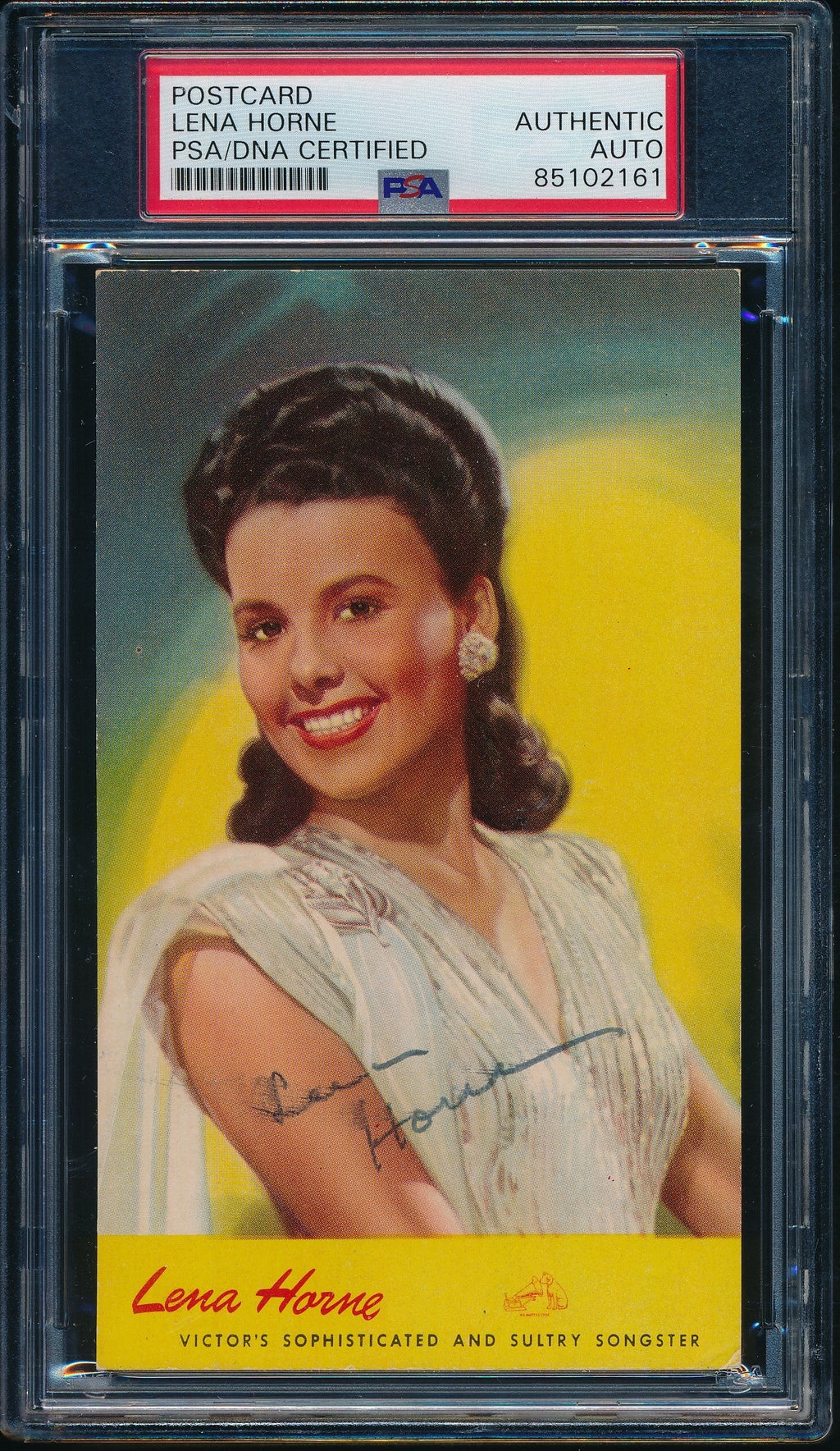 Lena Horne Signed/Auto 1940's RCA Victor Postcard  UNPOSTED PSA/DNA 186347