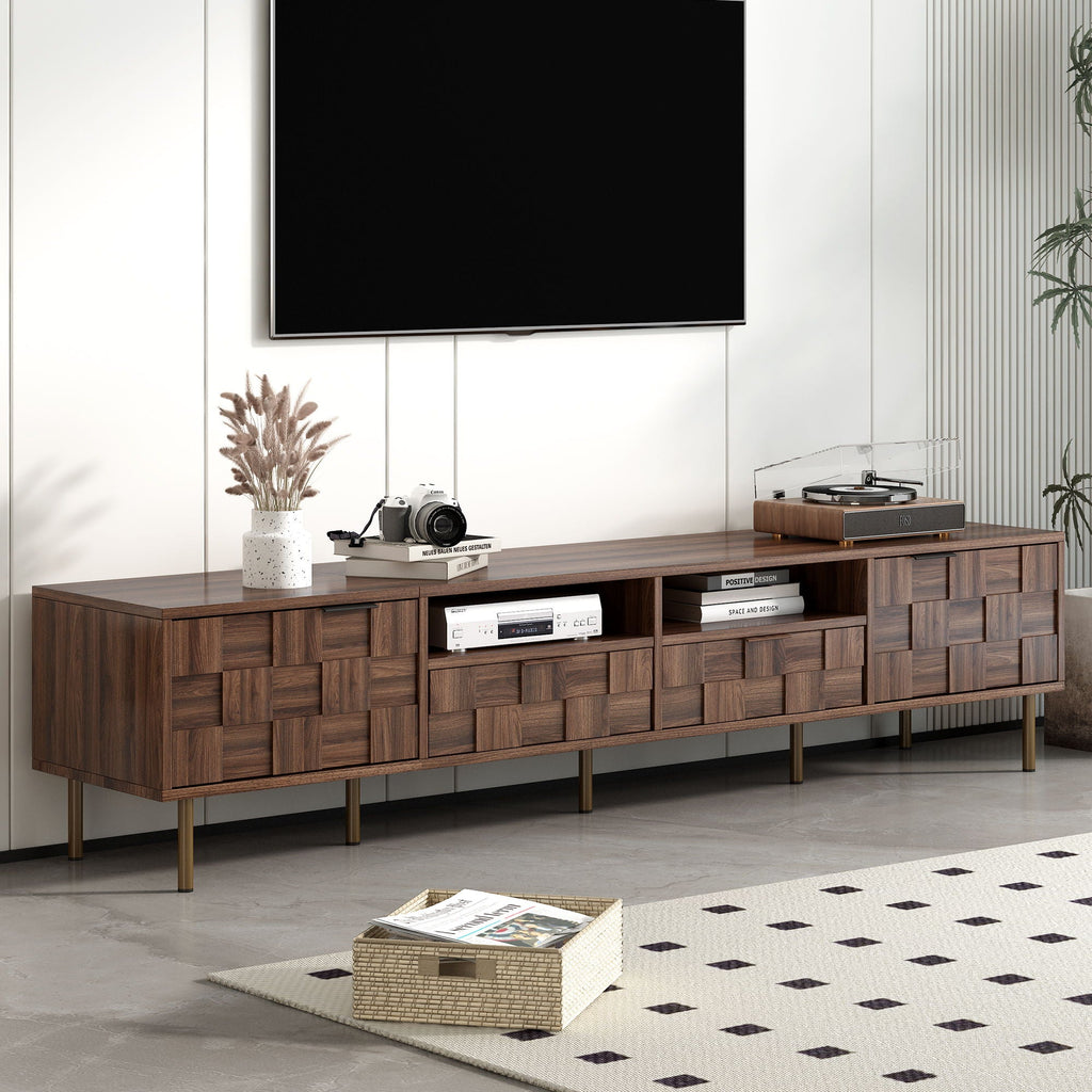 TV Stand With 2 Drawers, Storage Cabinet