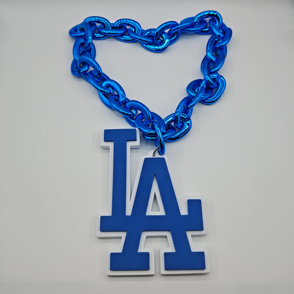 Los Angeles Dodgers 3D Foam Logo Necklace – 30 Inches Game Day Gift for Fans