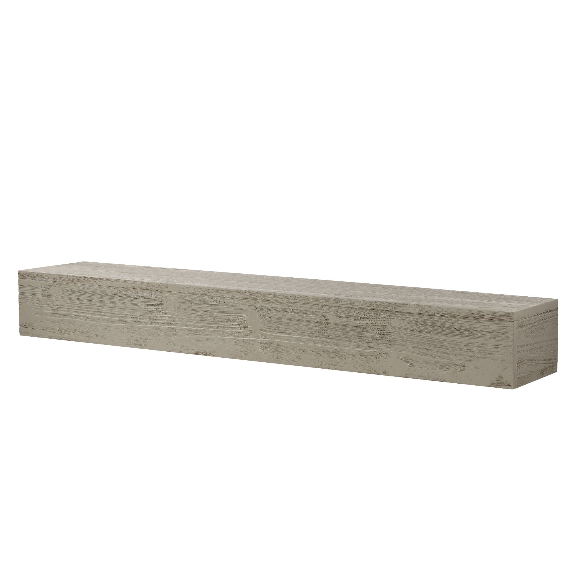 Rustic Wood Fireplace Mantel, Wall-Mounted & Floating Shelf