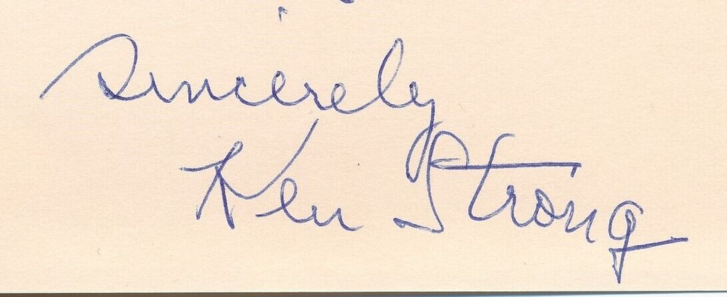 Ken Strong HOF Autographed Personal Letter New York Giants JSA