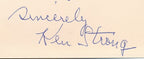 Ken Strong HOF Autographed Personal Letter New York Giants JSA