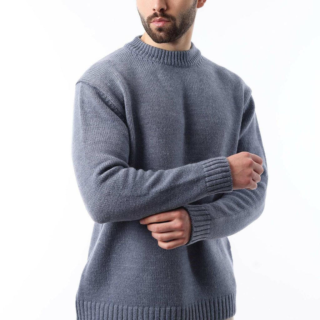 Crewneck Knit Sweater // Indigo