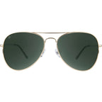 Mile Highs Polarized Sunglasses // Gold + Aviator Green