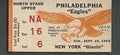 Philadelphia Eagles Vs. New York Giants Ticket Stub Sept 26th, 1965 123962