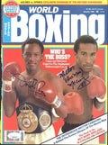 Donald Curry Milton McCrory Signed 1986 World Boxing Magazine Cover JSA 151576