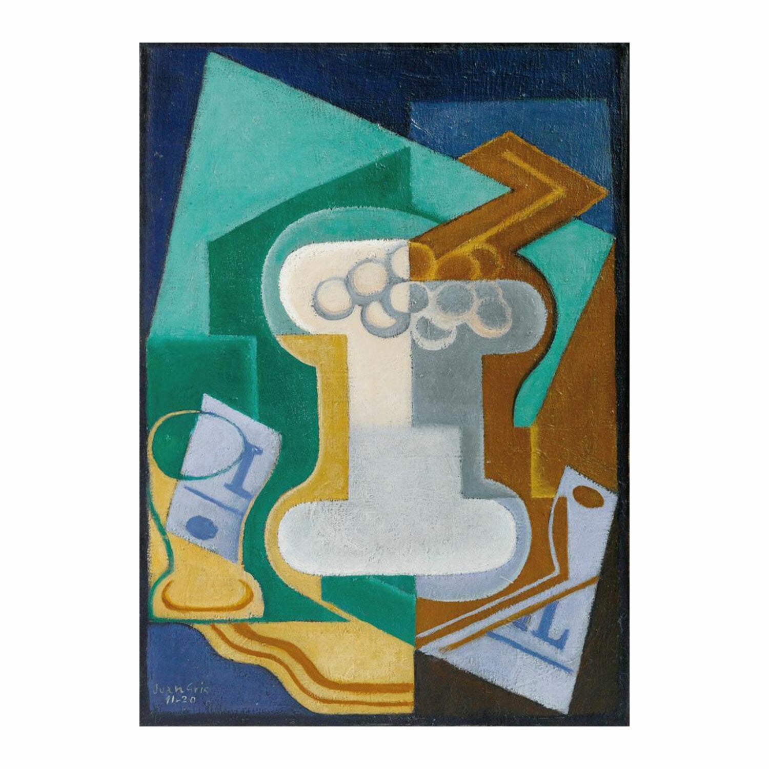 Glass and Fruit 1920 // Juan Gris