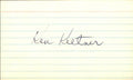 Ken Keltner Cleveland Indians d.1991 Signed/Autographed 3x5 Index Card 162488