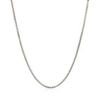 Sterling Silver Rhodium Plated Box Chain 1.3mm