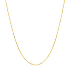 Double Extendable Box Chain in 14k Yellow Gold (0.6mm)