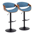 Curvo - Mid Century Modern Adjustable Barstool With Swivel (Set of 2)