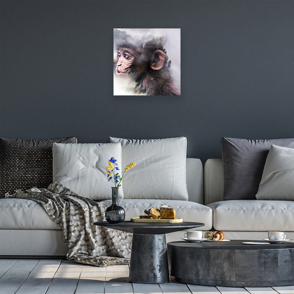 Monkey Print On Acrylic Glass by Paul Haag