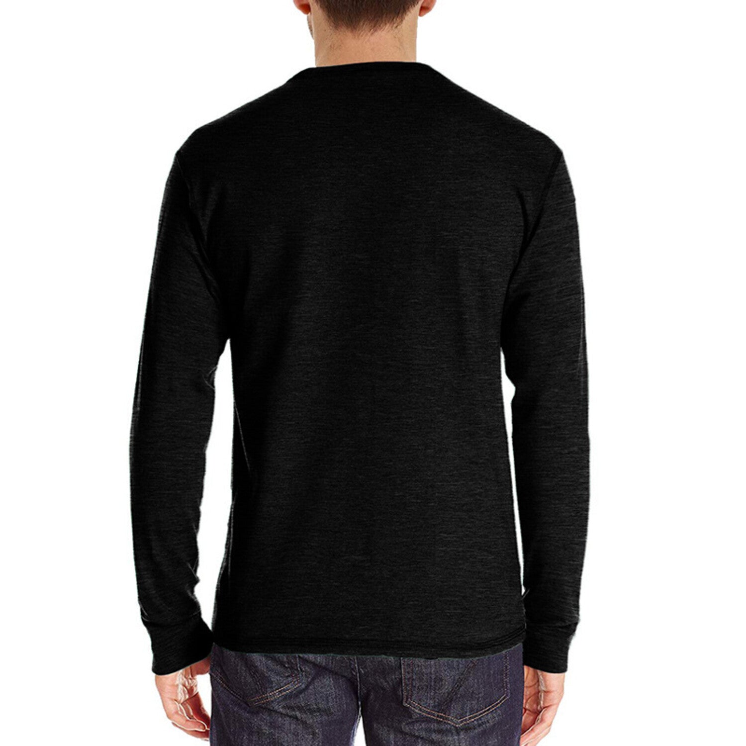 Pocket Henley Long Sleeve // Black