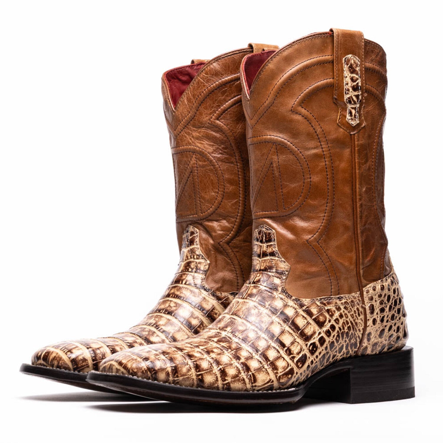 Tucson // Caiman Belly Leather Western Boots // Stone Orix
