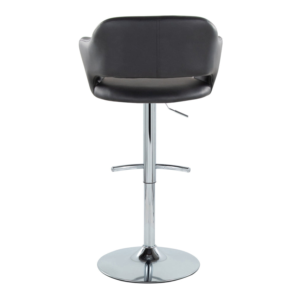 Margarite - Contemporary Ajustable Barstool With Swivel (Set of 2)