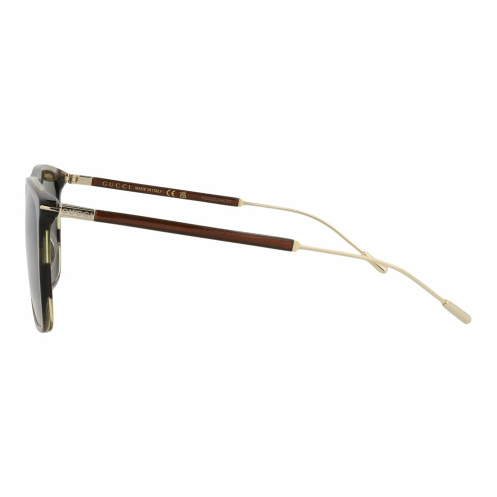 Gucci // Unisex // Novelty Sunglasses // Havana Gold + Green