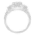 14K White Gold 2 1/4 Cttw Diamond Cocktail Cluster Ring (G-H Color, SI2-I1 Clarity) - Size 7