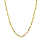 2.0mm 14k Yellow Gold Semi Solid Box Chain