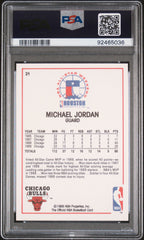 Graded 1989 Hoops Michael Jordan #21 All Star Basketball Card PSA 9 Mint