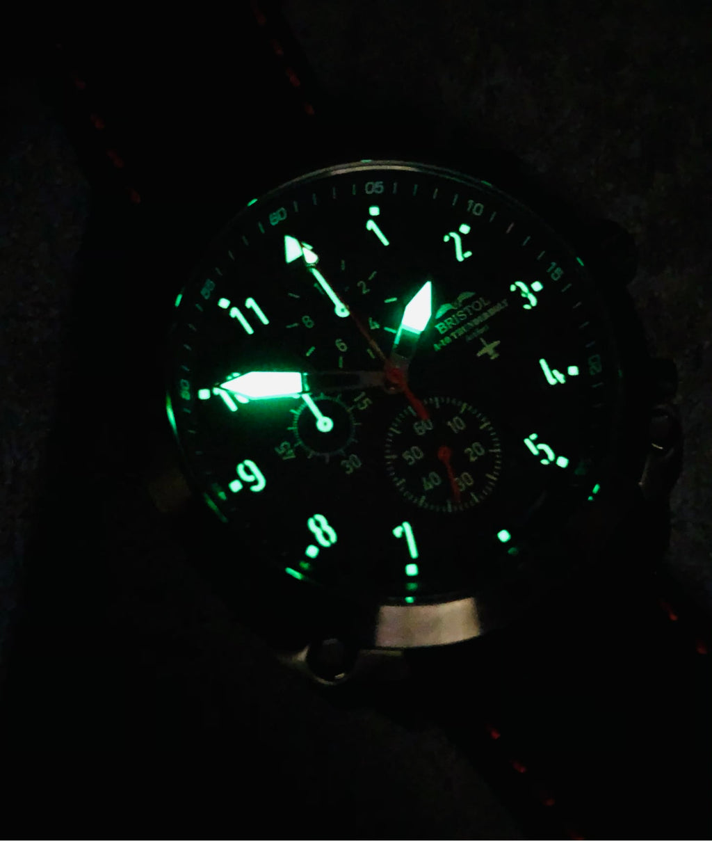 A-10 Thunderbolt Tribute - Gunmetal Finish, Leather Band