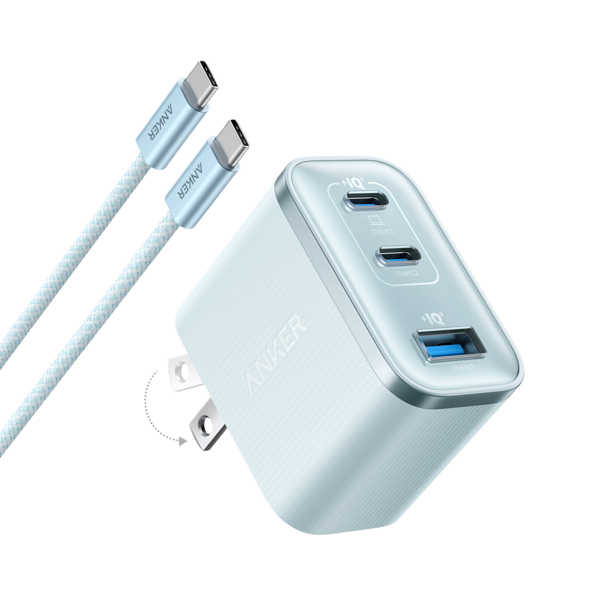 Anker Nano Charger (70W, 3 Ports)