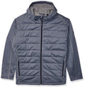 Cutter & Buck Men's Weathertec Jersey Bonded Fleece Altitude Quilted Hood Jacket, Liberty Navy, 4X Big