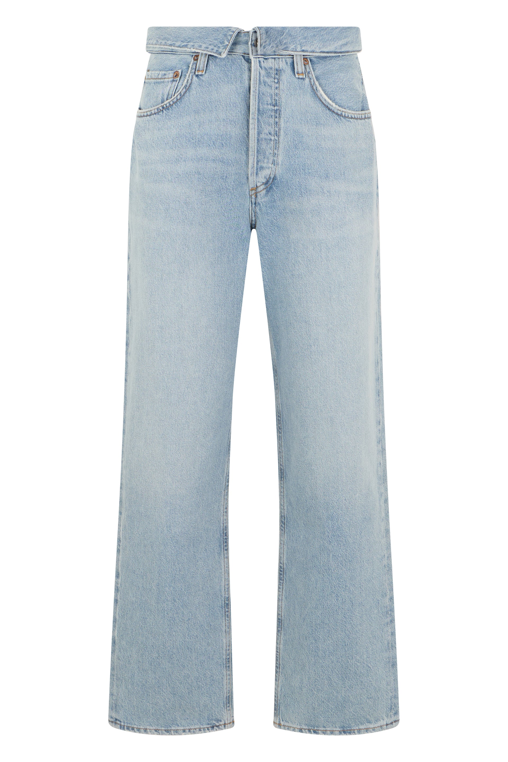 Straight-Leg Jeans Light Blue