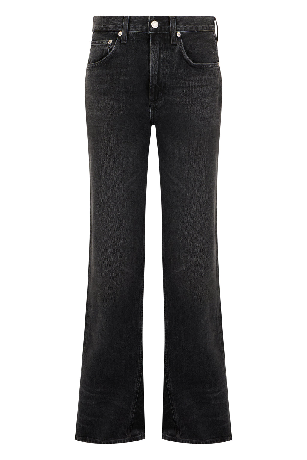 Flared Denim Pants Black