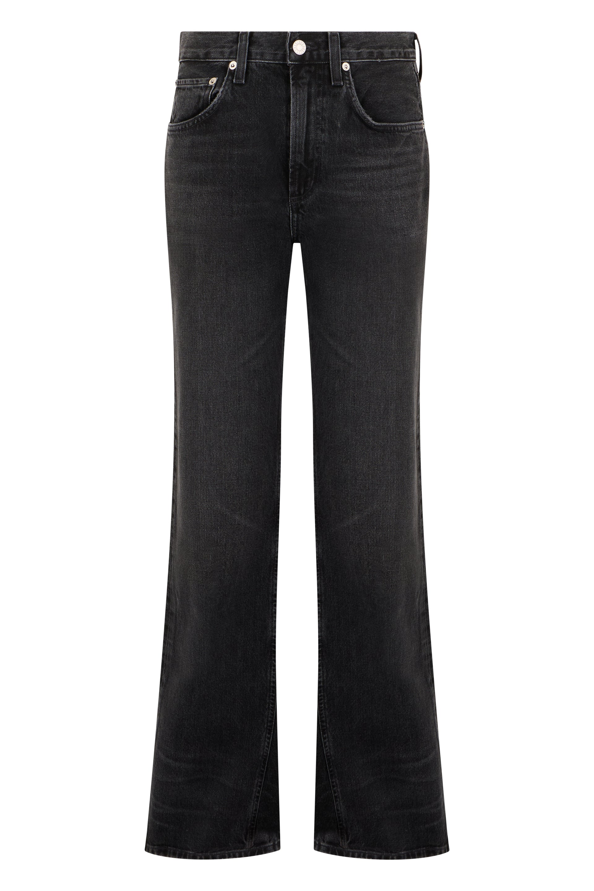 Flared Denim Pants Black