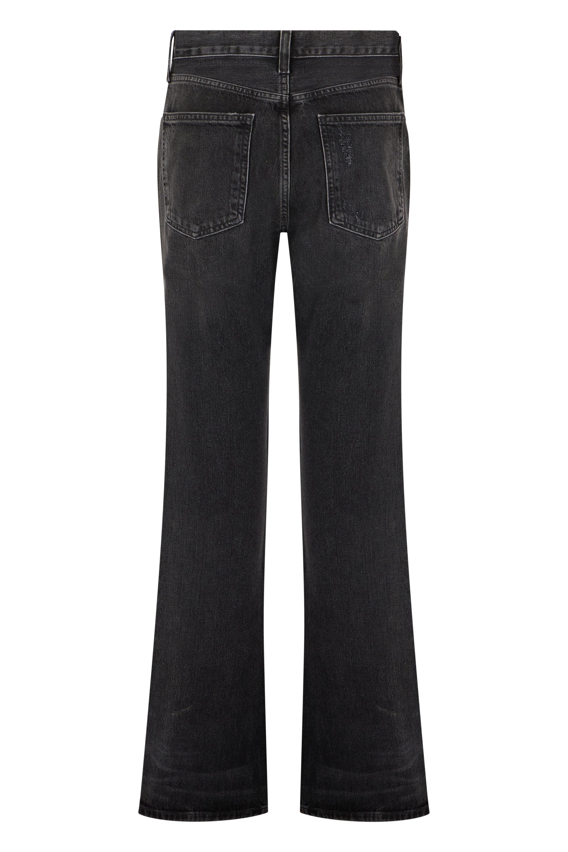 Flared Denim Pants Black
