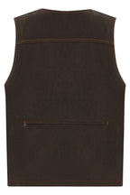 Sleeveless Denim Vest Brown