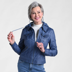 Indigo Thread Co. Garment-Dyed Faux Leather Hooded Zip-up Jacket