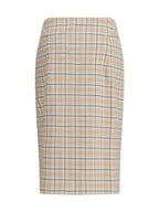 Skirt Checked Cotton Poplin Natural/Lilac