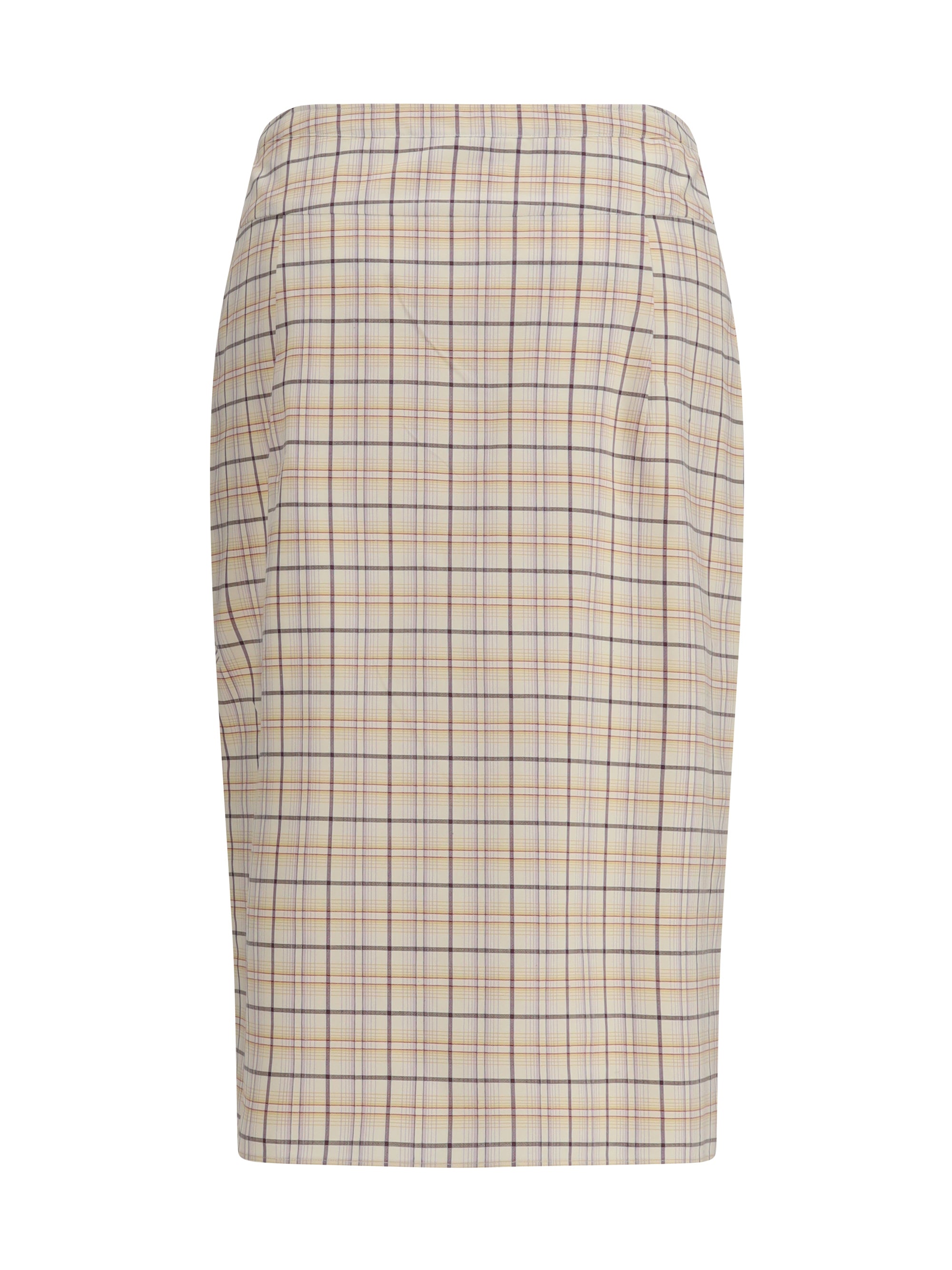 Skirt Checked Cotton Poplin Natural/Lilac