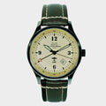 B-17 Tribute - Polished Finish, Beige Dial, Stainless Steel, Brown Leather Band with Stitching