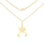 Scorpion Cubic Zirconia Pendant With Necklace Set 14K Gold Filled