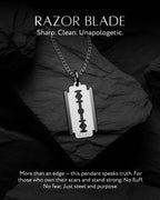 Razor Blade Pendant Necklace