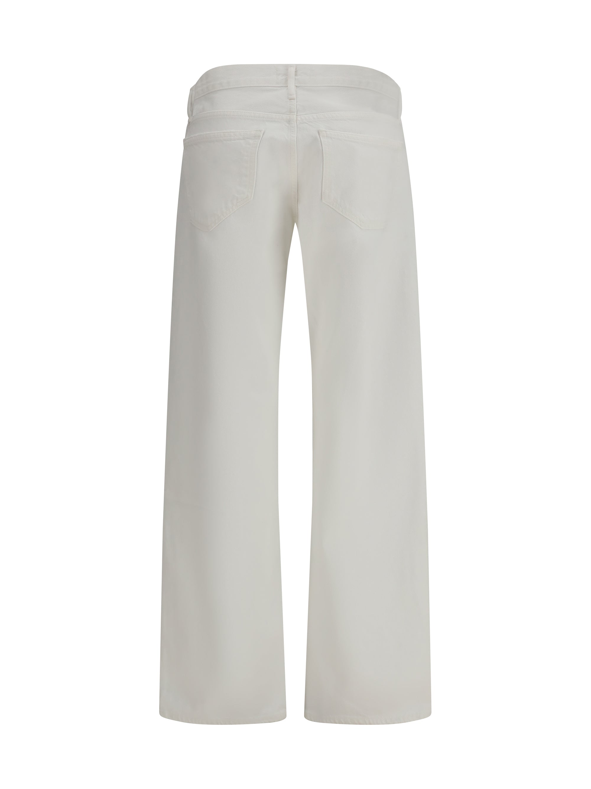 Wide Leg Jeans With Five-Pocket Design