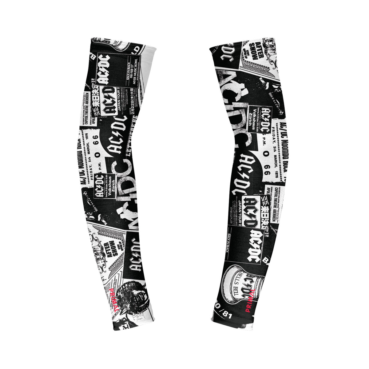 AC/DC Newsprint Lightweight Sun Sleeves