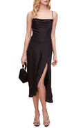 Astr The Label Women's Cowl Neck Midi Dress Black