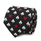 Card Suits Vegas Hidden Message Black Men's Tie