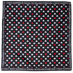 Satin Card Suits Vegas Black Scarf