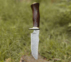 EXTERMINATOR DEER HUNTING KNIFE WITH EXOTIC WENGE WOOD HANDLE
