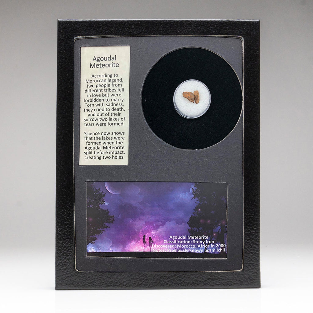 Genuine Agoudal Meteorite in Display Box