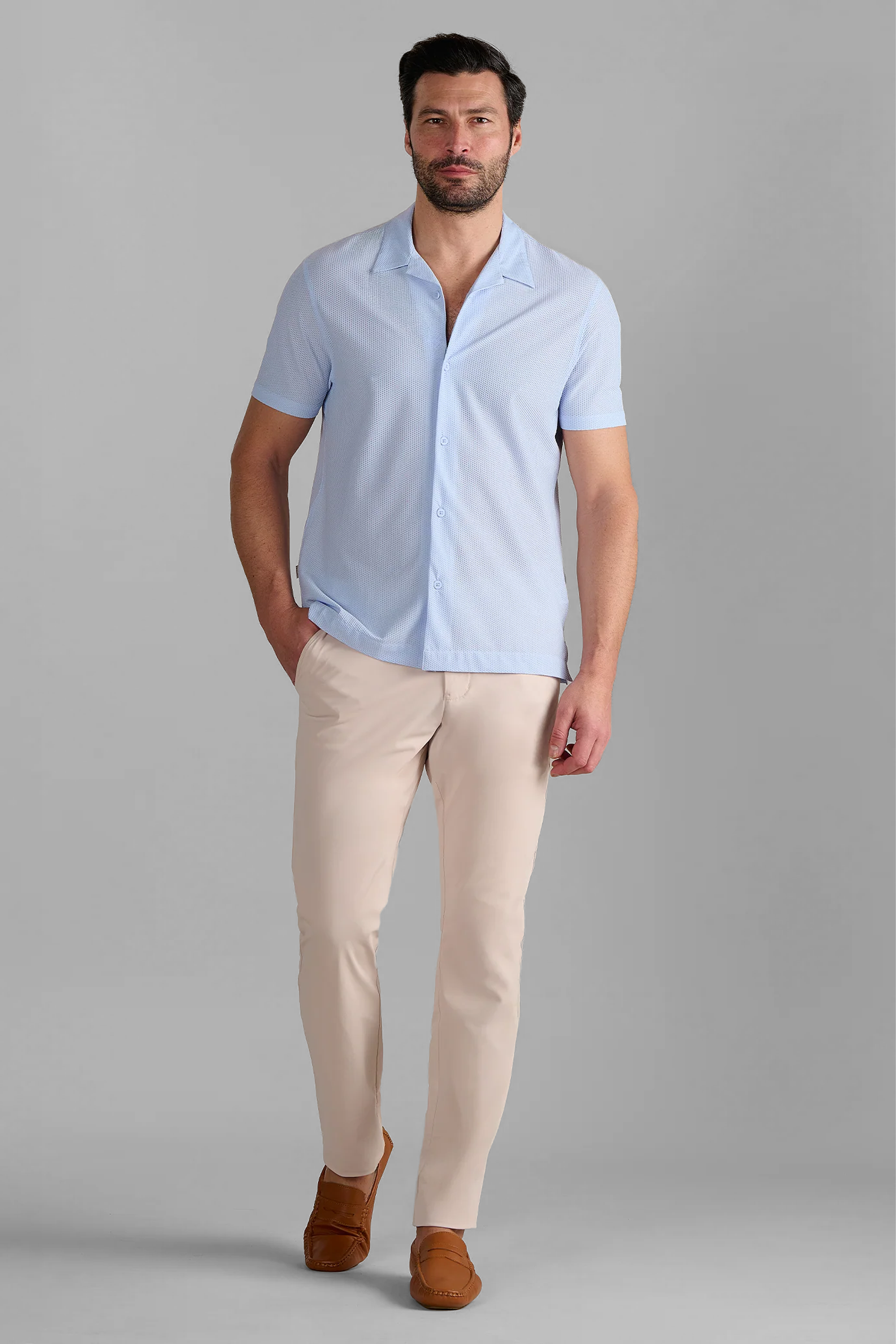 AIR Resort Shirt Solid // Powder Blue