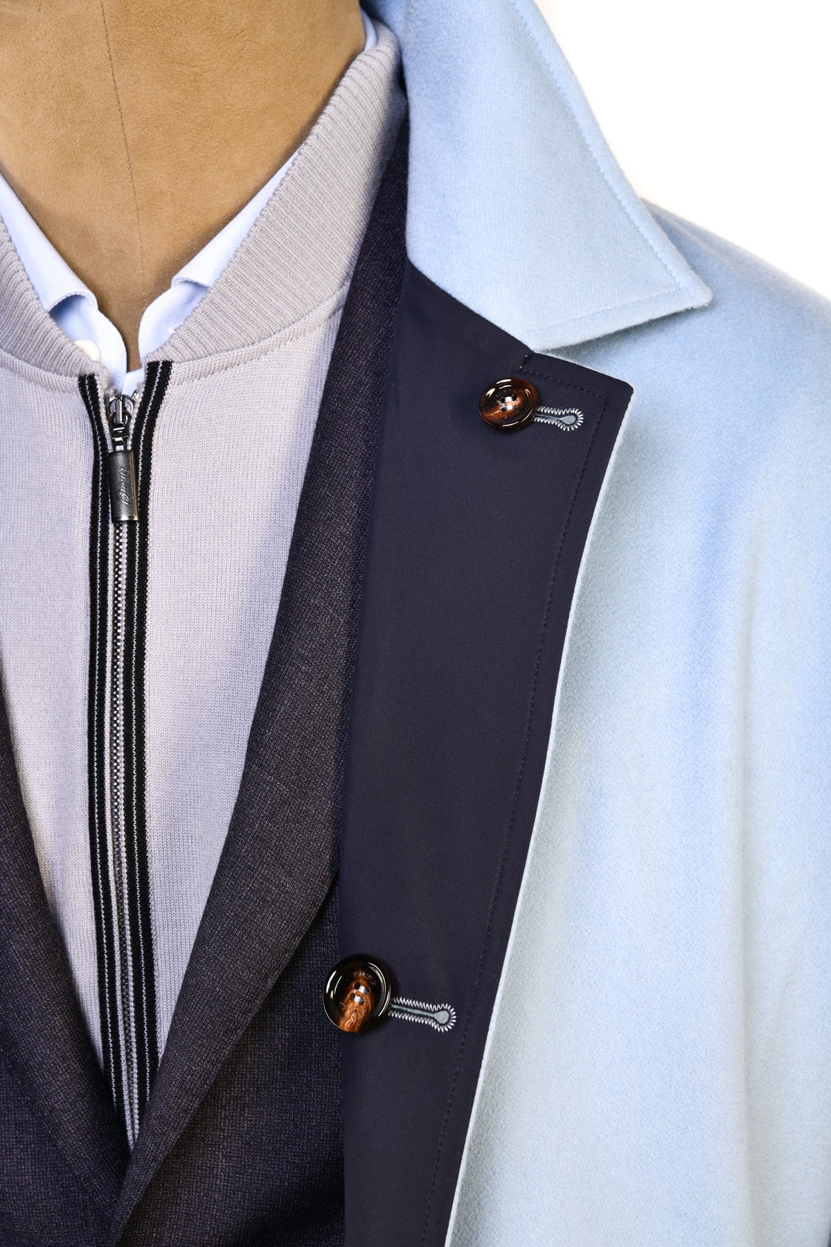 Kired by Kiton Peak Cashmere Reversible Overcoat