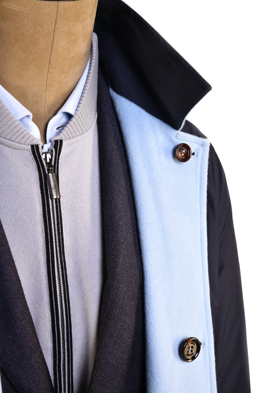 Kired by Kiton Peak Cashmere Reversible Overcoat