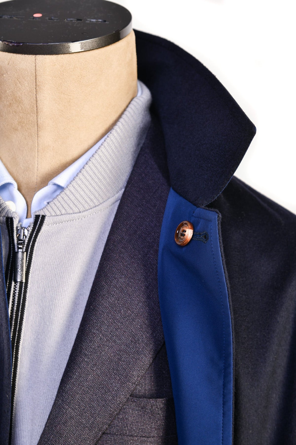 Kired by Kiton Peak Cashmere Reversible Overcoat